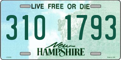 NH license plate 3101793