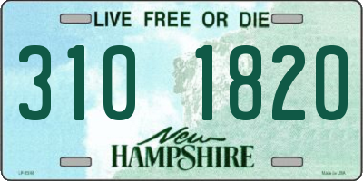 NH license plate 3101820