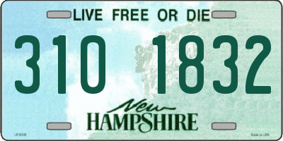 NH license plate 3101832