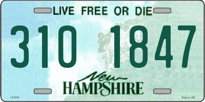 NH license plate 3101847