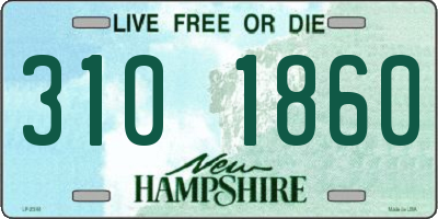 NH license plate 3101860