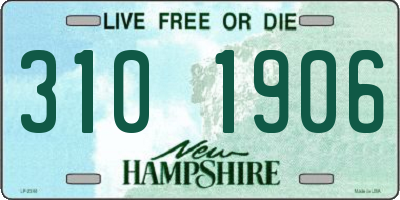 NH license plate 3101906