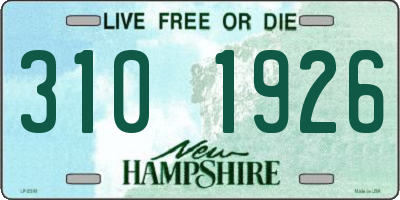 NH license plate 3101926
