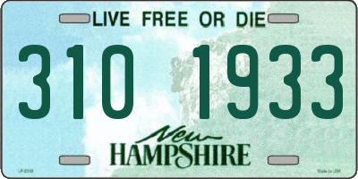 NH license plate 3101933