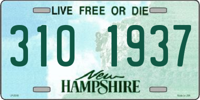 NH license plate 3101937