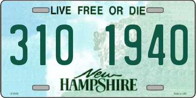 NH license plate 3101940