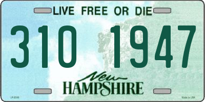 NH license plate 3101947