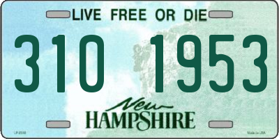 NH license plate 3101953