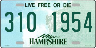 NH license plate 3101954