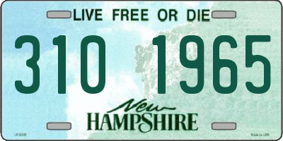 NH license plate 3101965