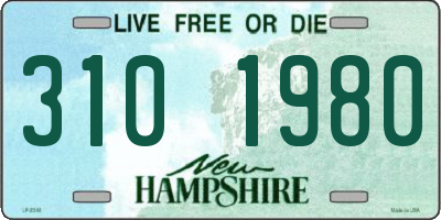 NH license plate 3101980
