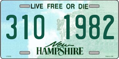 NH license plate 3101982