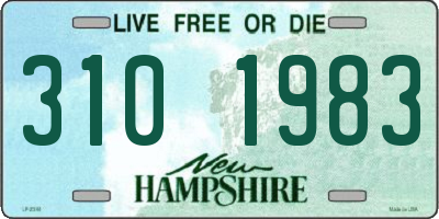 NH license plate 3101983