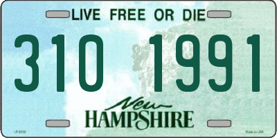 NH license plate 3101991
