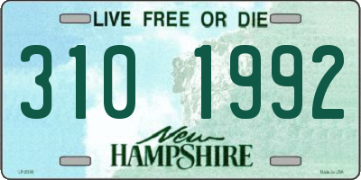 NH license plate 3101992