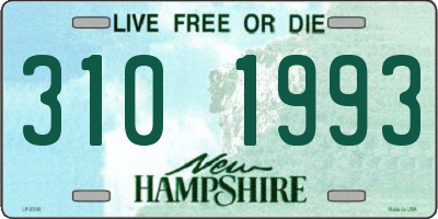 NH license plate 3101993