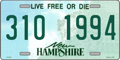 NH license plate 3101994