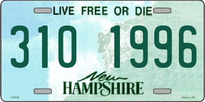 NH license plate 3101996