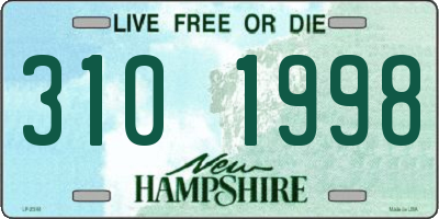 NH license plate 3101998