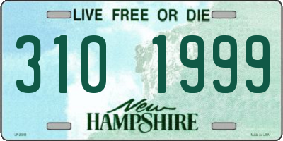 NH license plate 3101999