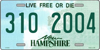 NH license plate 3102004