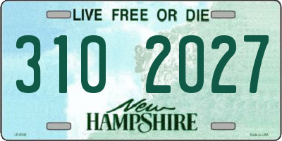 NH license plate 3102027