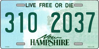 NH license plate 3102037