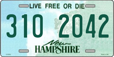 NH license plate 3102042