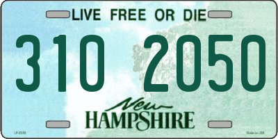 NH license plate 3102050