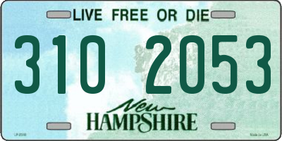 NH license plate 3102053