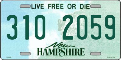 NH license plate 3102059