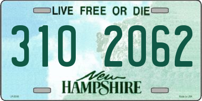 NH license plate 3102062