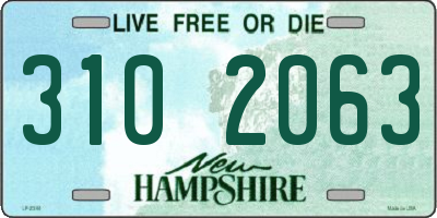 NH license plate 3102063
