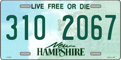 NH license plate 3102067