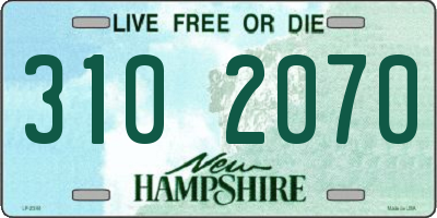 NH license plate 3102070