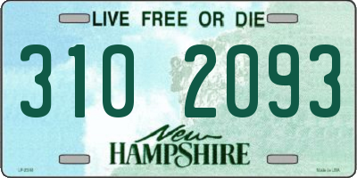 NH license plate 3102093
