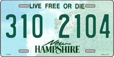 NH license plate 3102104