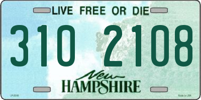 NH license plate 3102108