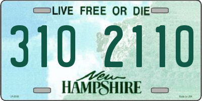 NH license plate 3102110