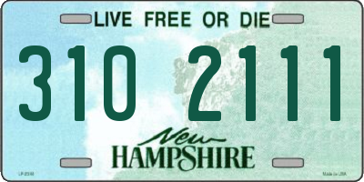 NH license plate 3102111