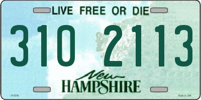 NH license plate 3102113