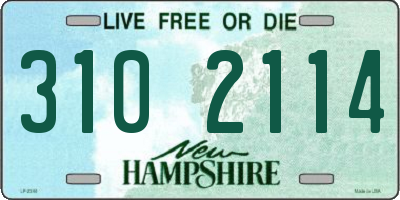 NH license plate 3102114