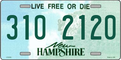 NH license plate 3102120