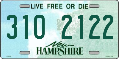 NH license plate 3102122