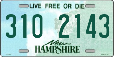 NH license plate 3102143
