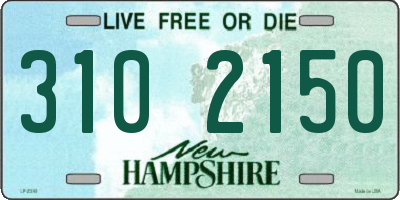 NH license plate 3102150