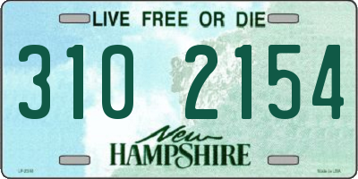 NH license plate 3102154
