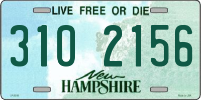 NH license plate 3102156