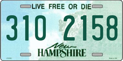 NH license plate 3102158