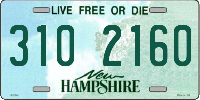 NH license plate 3102160